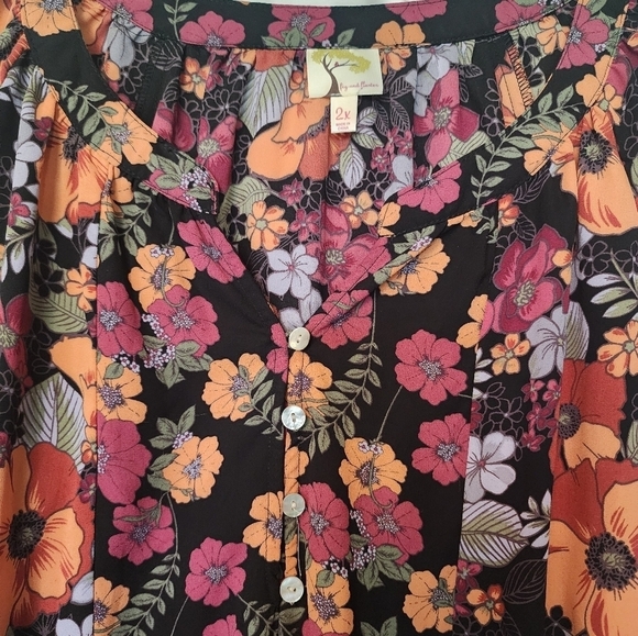 Fig and Flower Blouse 2x - Picture 6 of 6